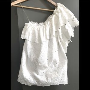 KAS NEW YORK lace asymmetrical top